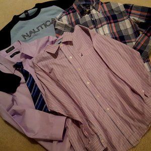 Boys Deal: Nautica Teen Boy Lot Sweater & L.S. Shirts, 14-16